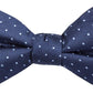 Ryan Seacrest Distinction Men's Fairfax Pindot Pre-Tied Bow Tie, Blue Size Regular