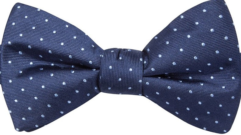 Ryan Seacrest Distinction Men's Fairfax Pindot Pre-Tied Bow Tie, Blue Size Regular
