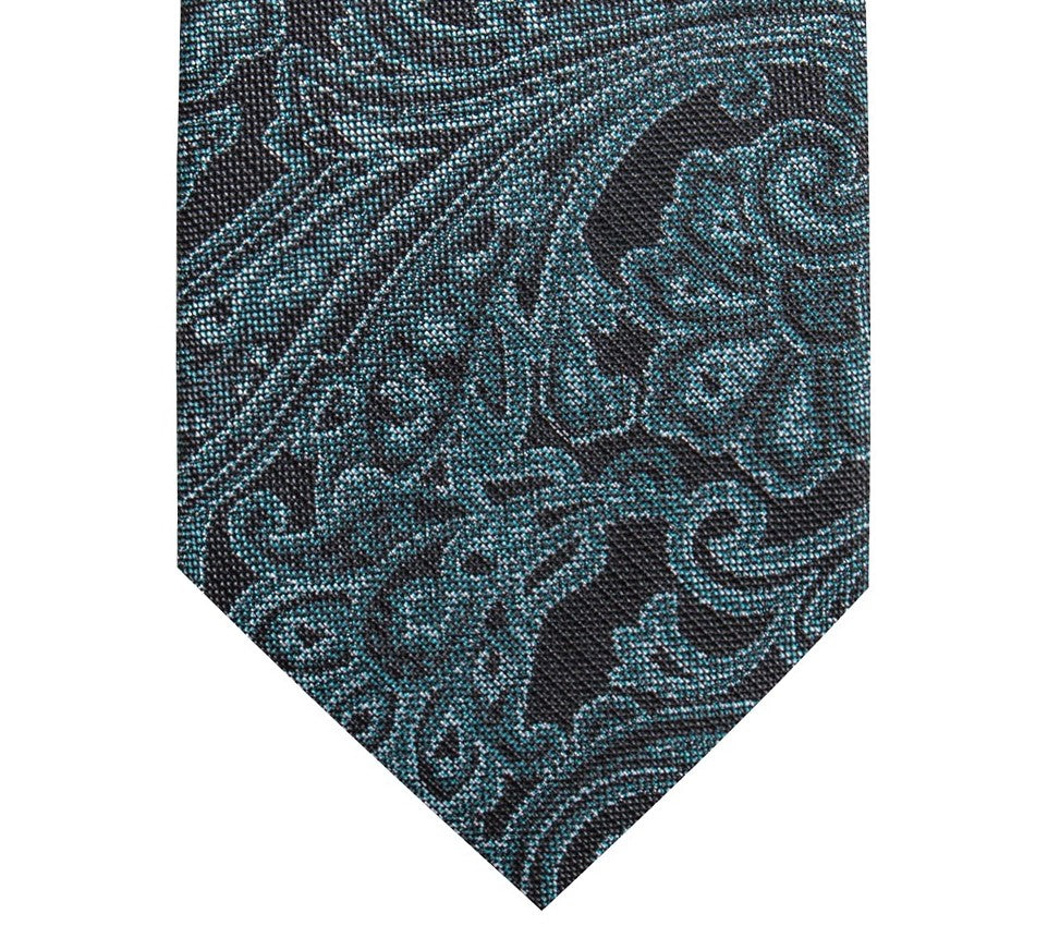 Ryan Seacrest Distinction Men's Wilson Slim Paisley Tie Blue Size Regular