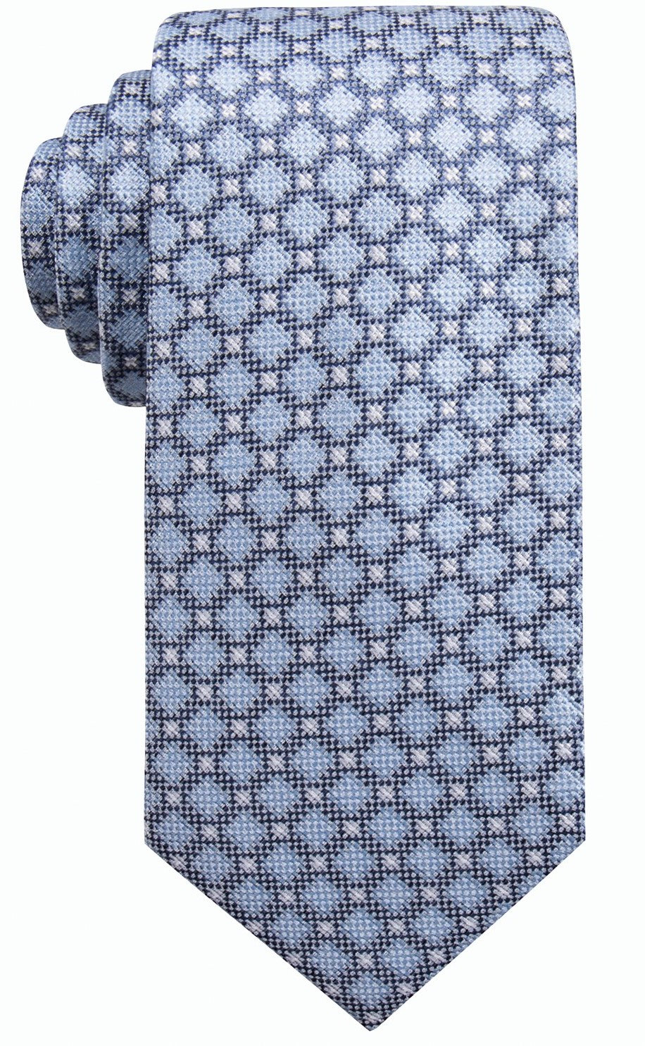 Ryan Seacrest Distinction Men's Bona Neat Slim Tie Blue Size Regular