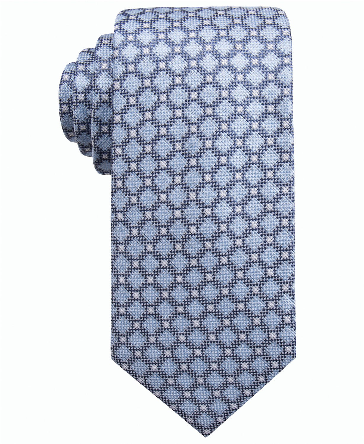 Ryan Seacrest Distinction Men's Bona Neat Slim Tie Brightblue Size Regular