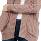 Ultra Flirt Juniors' Mixed-Knit Chenille Cardigan Pink Size Small