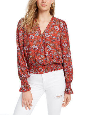 Ultra Flirt Juniors' Smocked Top Rainbow Size Extra Large