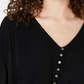 Ultra Flirt Juniors' Solid Tie-Front Top Black Size Medium