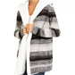 Crave Fame Junior's Sherpa Trim Cardigan Grey Size Small