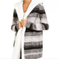 Crave Fame Junior's Sherpa Trim Cardigan Grey Size Small
