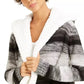 Crave Fame Juniors' Sherpa Trim Cardigan Gray Size X-Small