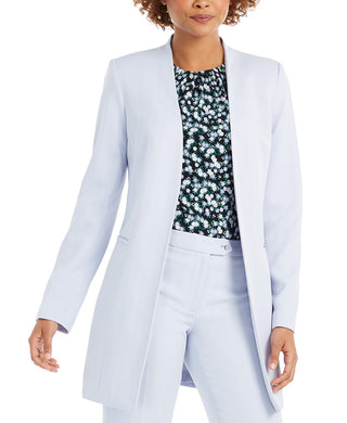 Calvin Klein Women's Open-Front Topper Jacket Blue Size 16