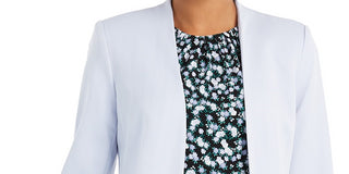 Calvin Klein Women's Open-Front Topper Jacket Blue Size 16