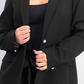 Calvin Klein Women's Imitation Pearl Open-Front Jacket Black Size 4