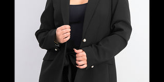 Calvin Klein Women's Imitation Pearl Open-Front Jacket Black Size 4