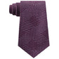 Michael Kors Men's Textured Geometric Patchwork Tie Red One Size