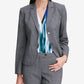Calvin Klein Women's Glen Plaid Two-Button Jacket Silver Size 14