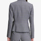 Calvin Klein Women's Glen Plaid Two-Button Jacket Silver Size 14