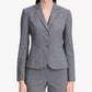 Calvin Klein Women's Glen Plaid Two-Button Jacket Silver Size 14