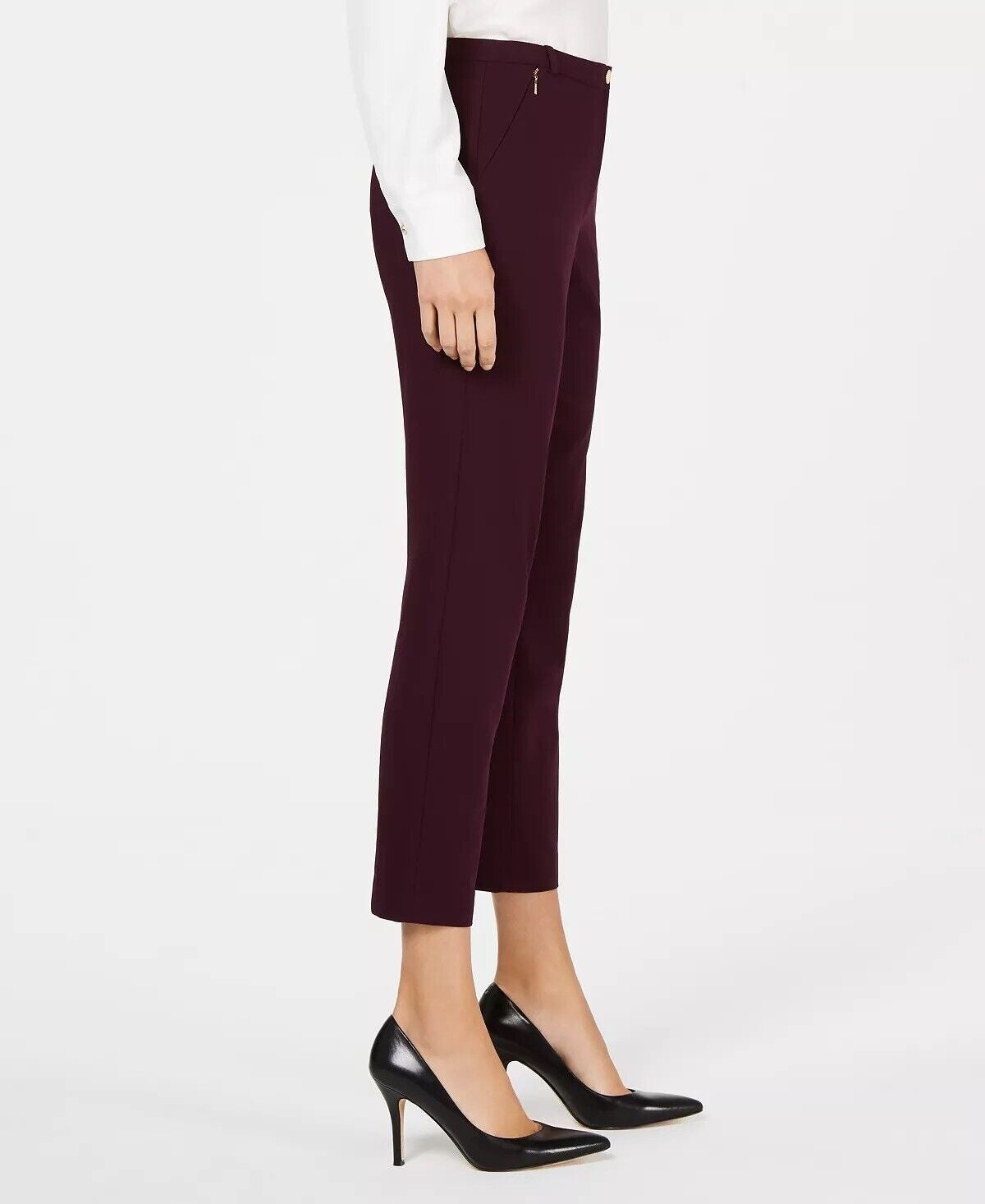 Calvin Klein Women's Skinny Ankle Pants Purple Size 4