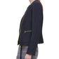 Calvin Klein Women's Twill Zipper-Front Jacket Blue Size 2