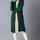 Calvin Klein Women's Open Front Long Cardigan Green Size Medium