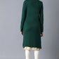 Calvin Klein Women's Open Front Long Cardigan Green Size Medium