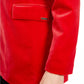 Calvin Klein Women's Long Velvet Blazer Medium Red Size 12