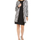 Calvin Klein Women's Printed Open-Front Cardigan White Size Medium