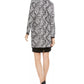 Calvin Klein Women's Printed Open-Front Cardigan White Size Medium