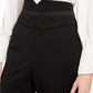 Calvin Klein Women's High-Waist Tuxedo Pants Black Size 14