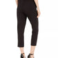 Calvin Klein Women's Piped Trim Cropped Pants Black Size 10