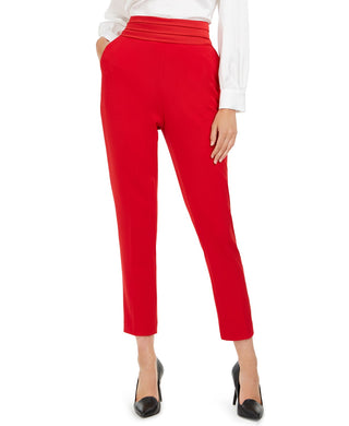Calvin Klein Women's tretch Slim-Fit Pants Red Size 10