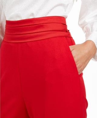 Calvin Klein Women's tretch Slim-Fit Pants Red Size 10