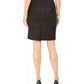 Calvin Klein Women's Metallic Tweed Pencil Skirt Black Size 6