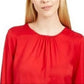 Calvin Klein Women's Woven Top Red Size Extra Large
