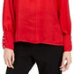 Calvin Klein Women's Woven Top Red Size Extra Large