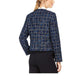Calvin Klein Women's Tweed Frayed Edge Jacket Blue Size 6
