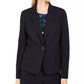 Calvin Klein Women's Single-Button Blazer Blue Size 8