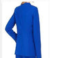 Calvin Klein Women's Collarless Single-Snap Blazer Blue Size 0