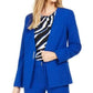 Calvin Klein Women's Collarless Single-Snap Blazer Blue Size 10