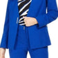 Calvin Klein Women's Collarless Single-Snap Blazer Blue Size 10