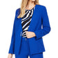 Calvin Klein Women's Collarless Single-Snap Blazer Blue Size 2