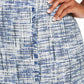 Calvin Klein Women's Tweed Fringe-Trim Pencil Skirt Blue Size 14
