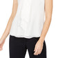 Calvin Klein Women's Tie-Neck Sleeveless Blouse White Size Extra Large