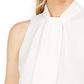 Calvin Klein Women's Tie-Neck Sleeveless Blouse White Size X-Small