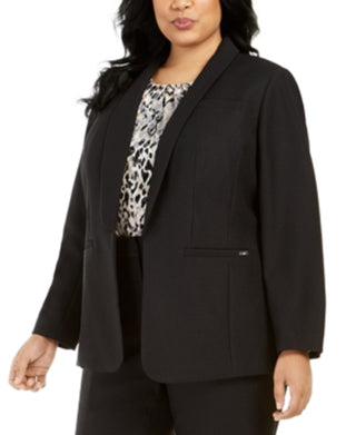 Calvin Klein Women's Parker Twill Blazer Black Size 16