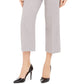 Calvin Klein Women's Zipper-Pocket Cropped Twill Pants Gray Size 0