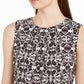 Calvin Klein Women's Printed Sleeveless Top Black Size Large