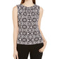 Calvin Klein Women's Printed Sleeveless Top Black Size Large