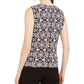 Calvin Klein Women's Printed Sleeveless Top Black Size Large