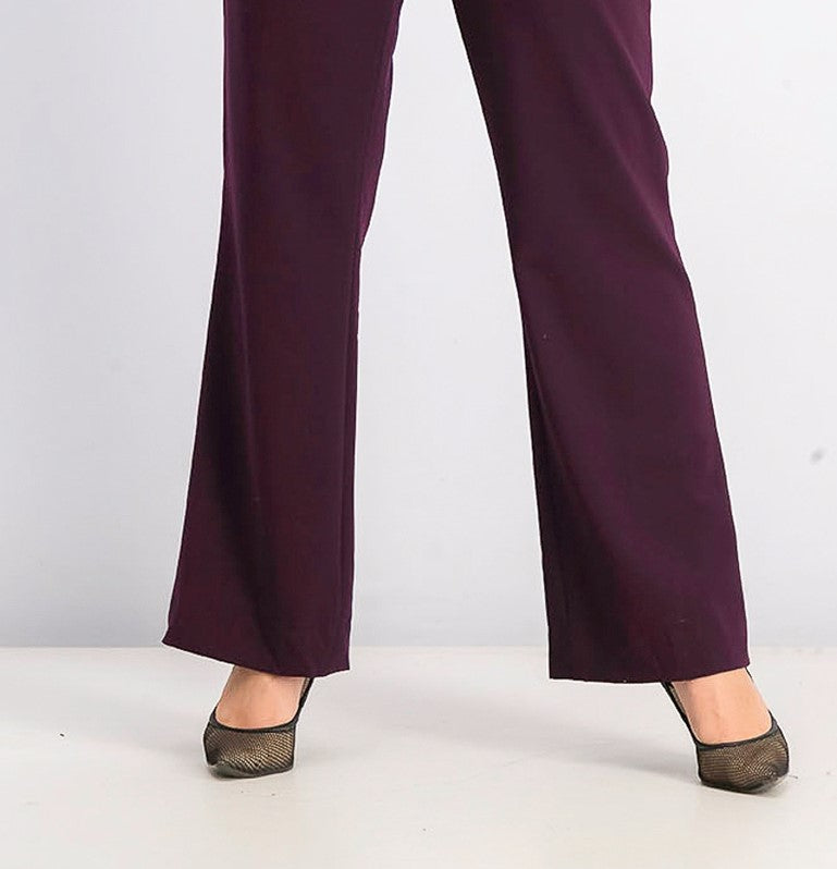 Calvin Klein Women's Modern Fit Trousers Purple Size 14
