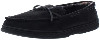 Gold Toe Men's Tie Moccasins Black Size Large