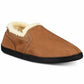 Gold Toe Men's Twin Gore Faux-Suede Slippers Dark Beige Size Small